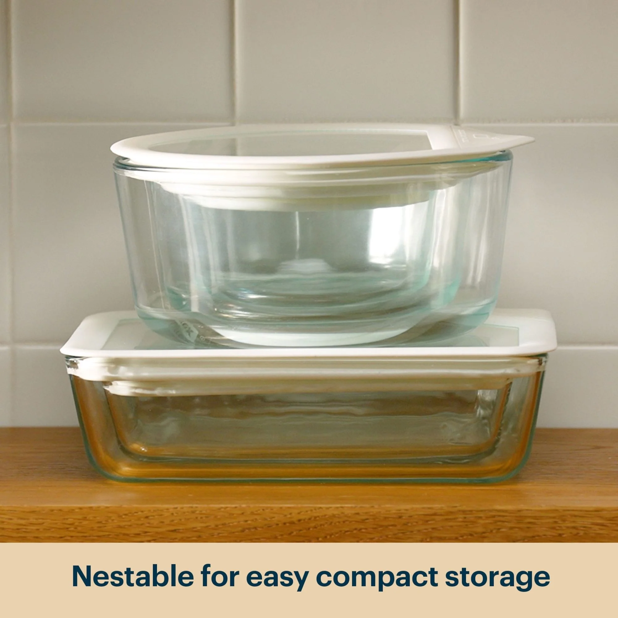 Pyrex® Ultimate 10-Piece Glass Storage Set with Glass Lids - Image 6