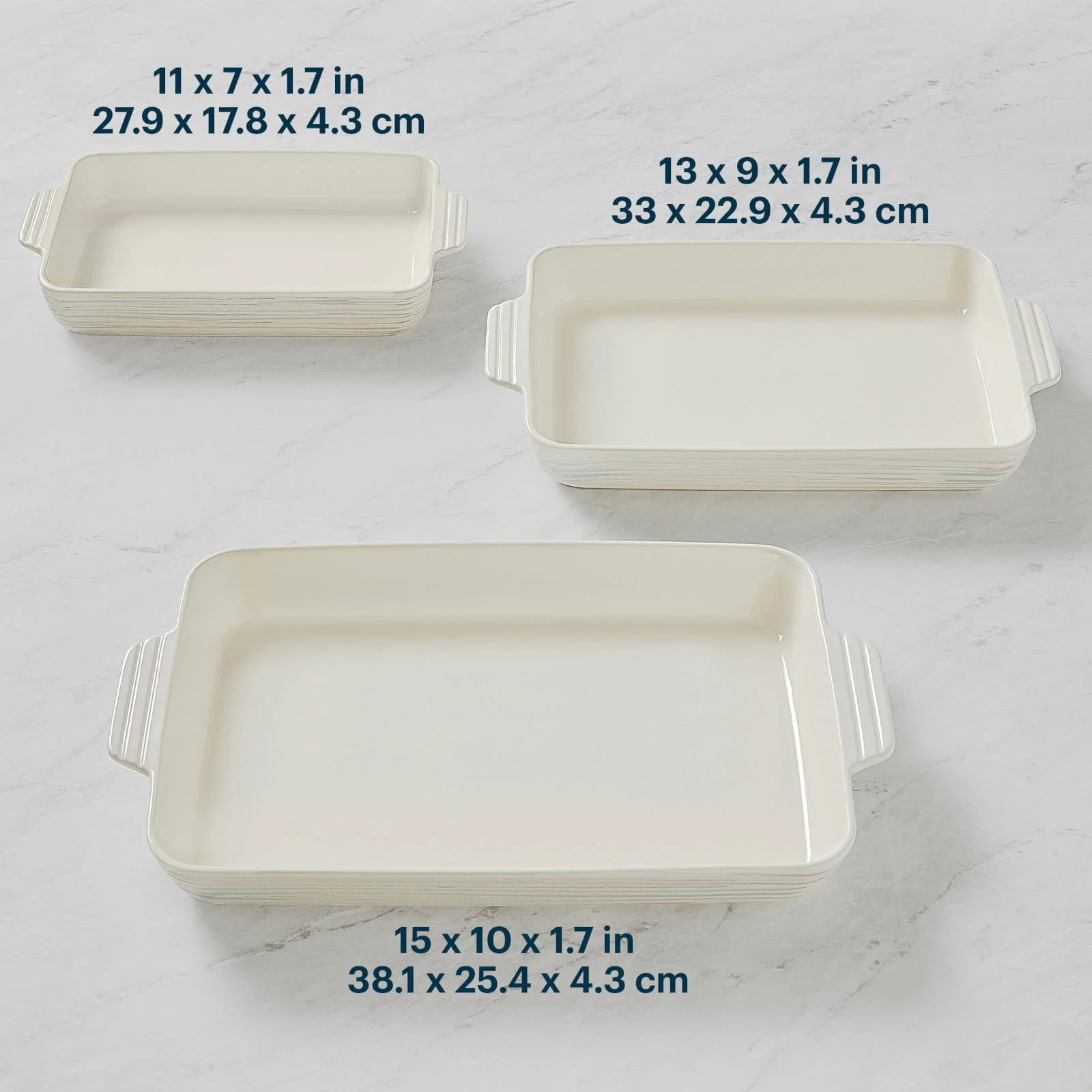 Pyrex® 3-Piece Rectangular Ceramic Bakeware Set - Image 3