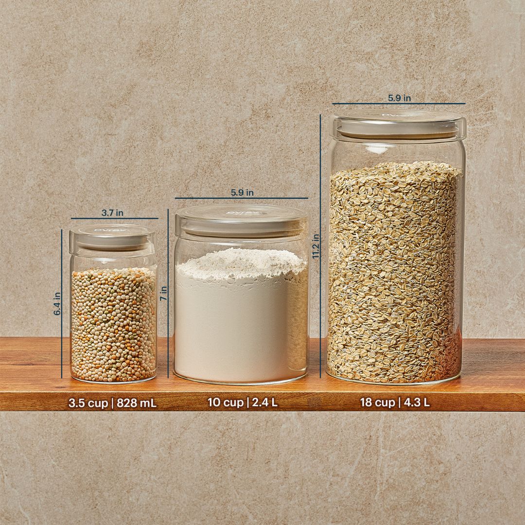 Pyrex® 3-Piece Glass Canister Set - Image 3