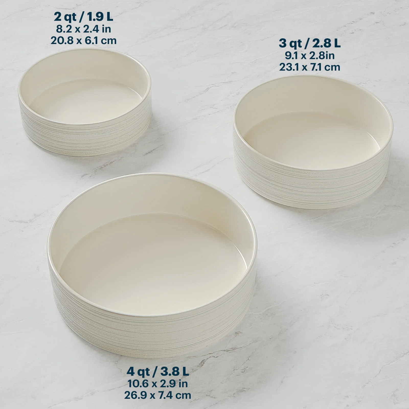 Pyrex® 3-Piece Round Ceramic Bakeware Set - Image 3