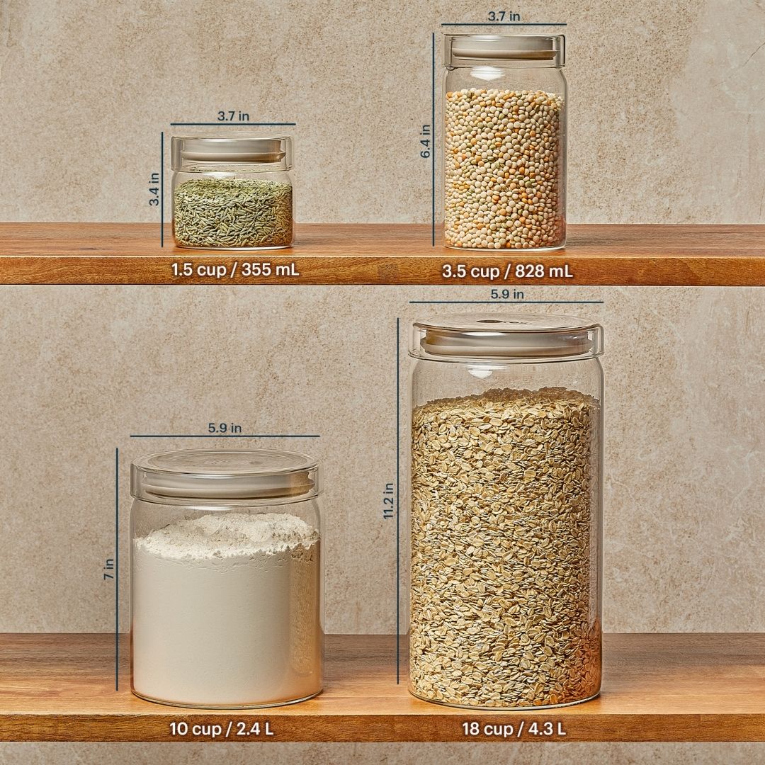 Pyrex® 4-Piece Glass Canister Set - Image 3
