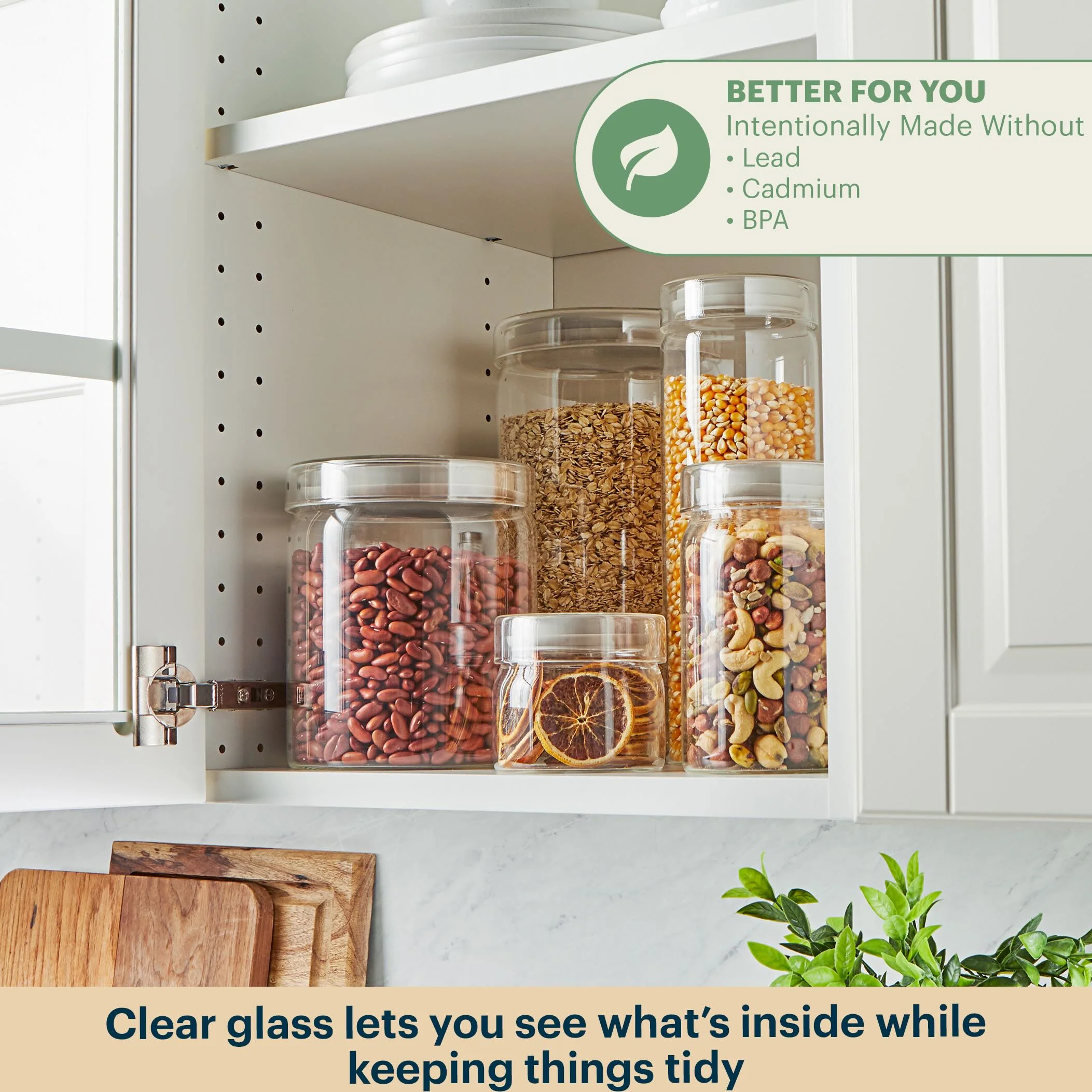 Pyrex® 4-Piece Glass Canister Set - Image 4