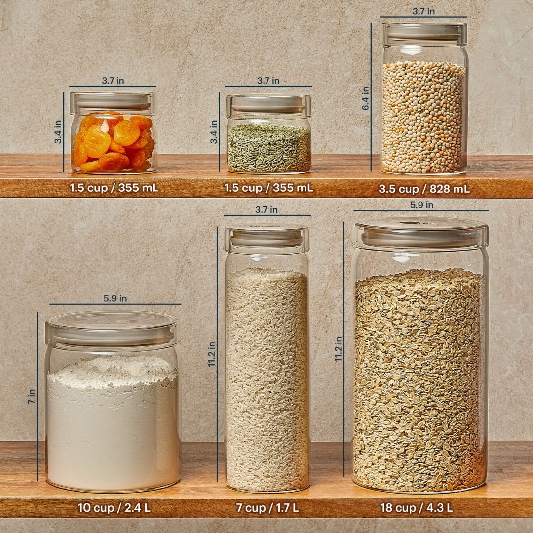 Pyrex® 6-Piece Glass Canister Set - Image 3
