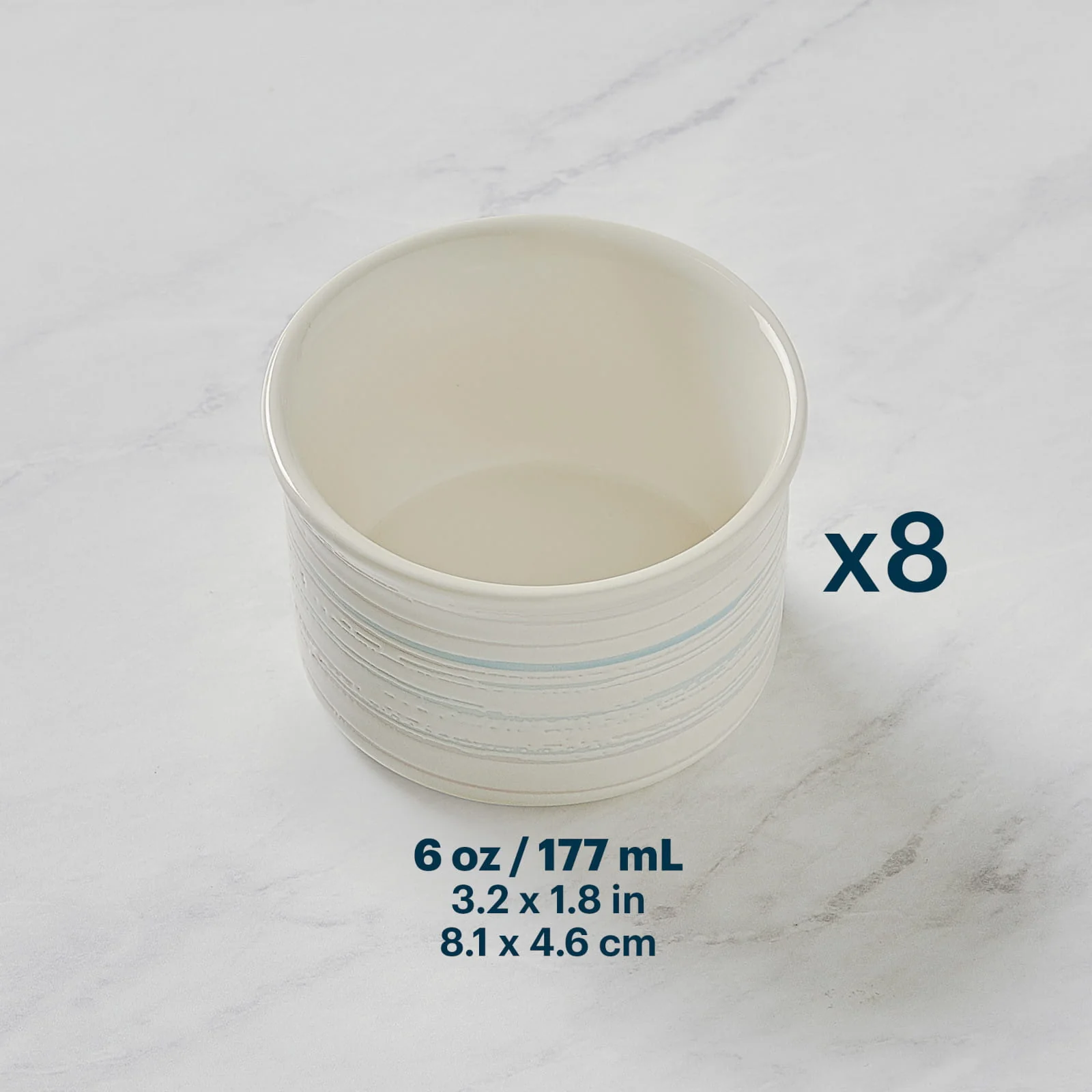 Pyrex® 8-Piece 6-ounce Ceramic Ramekin Set - Image 3