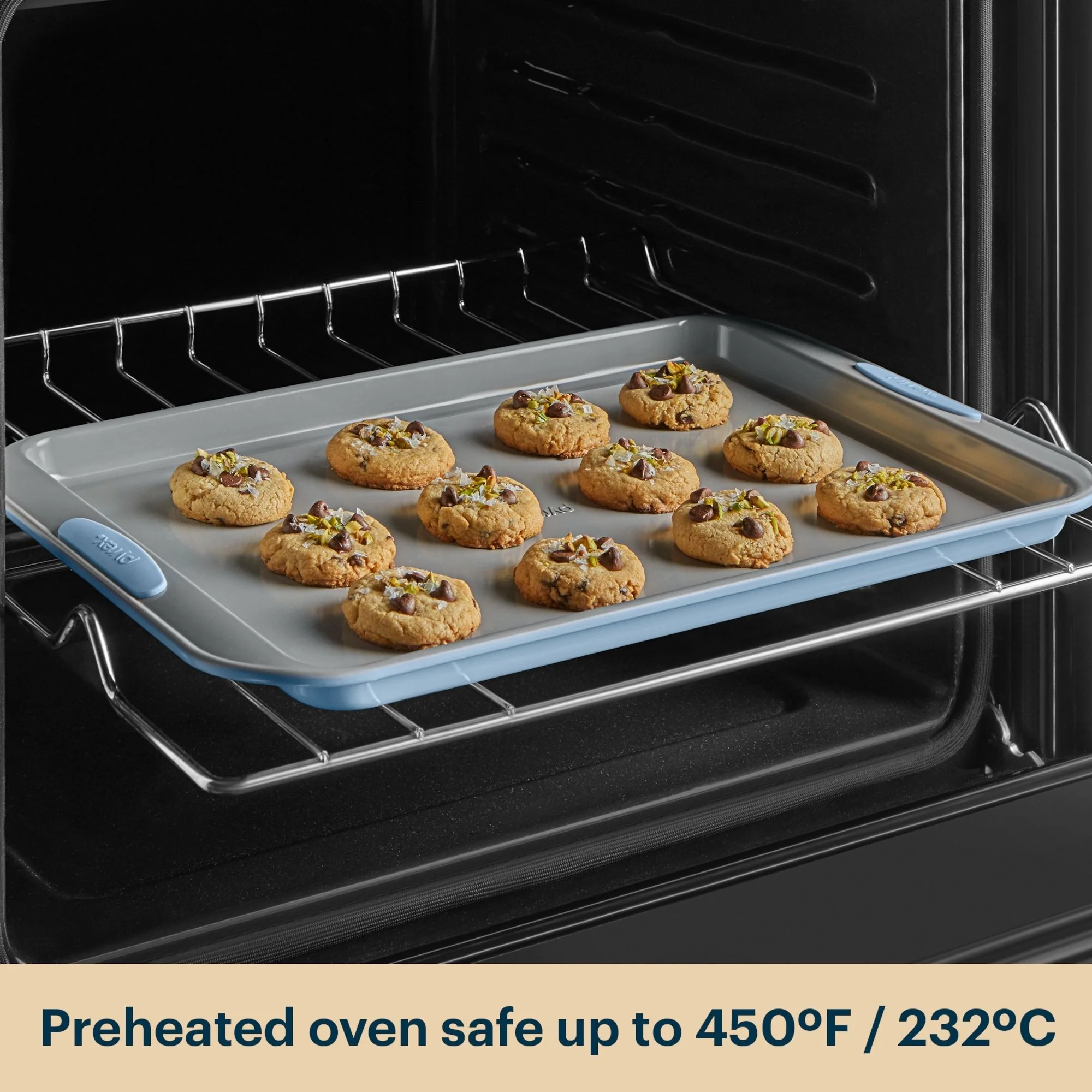 Pyrex® Metal Bakeware 3-Piece Large Cookie Sheet Set in Cerulean - Image 6