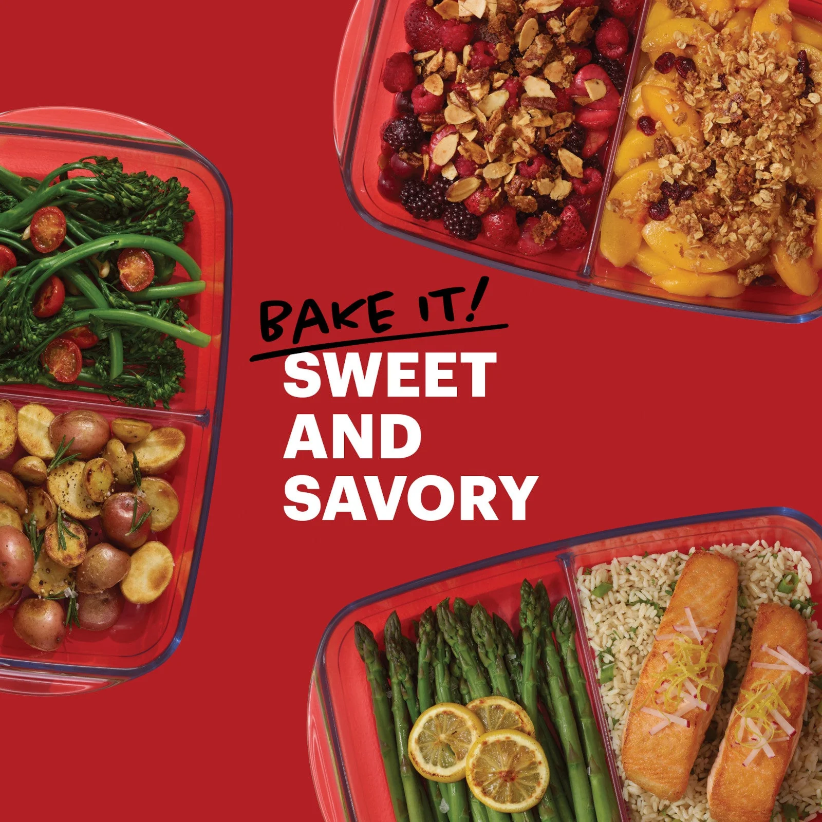Pyrex® 8” x 12” Divided Glass Baking Dish - Image 3