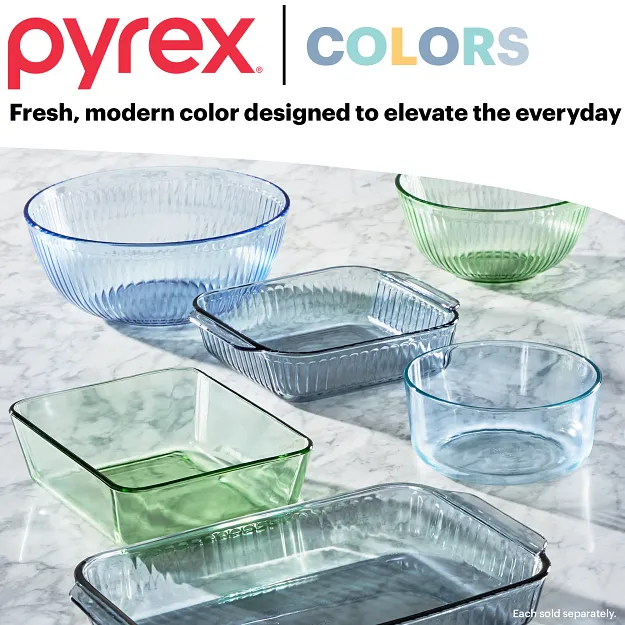 Pyrex® Colors Sculpted Tinted 4-piece Mixing Bowl Set - Image 5