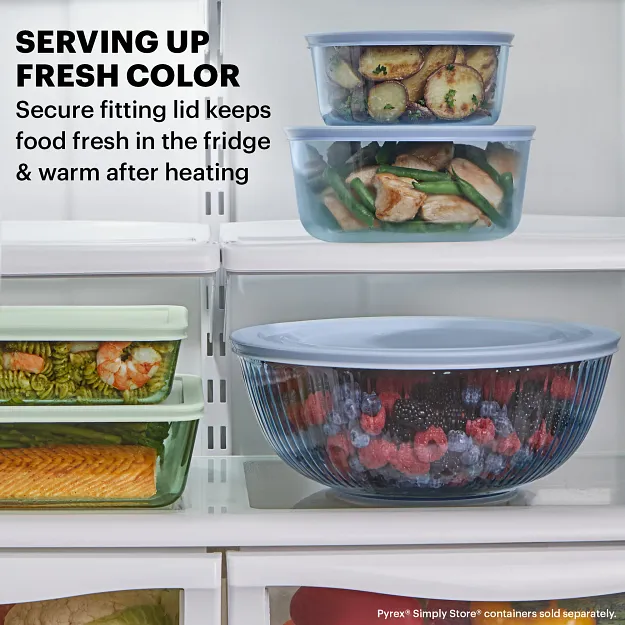 Pyrex® Colors Sculpted Tinted 6-piece Mixing Bowl Set - Image 3