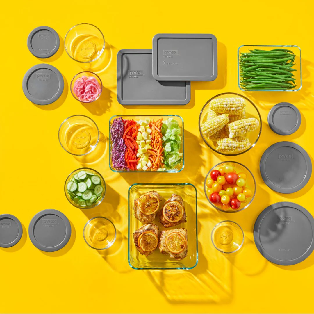 Pyrex® Simply Store® 20-piece Set with Gray Lids - Image 3