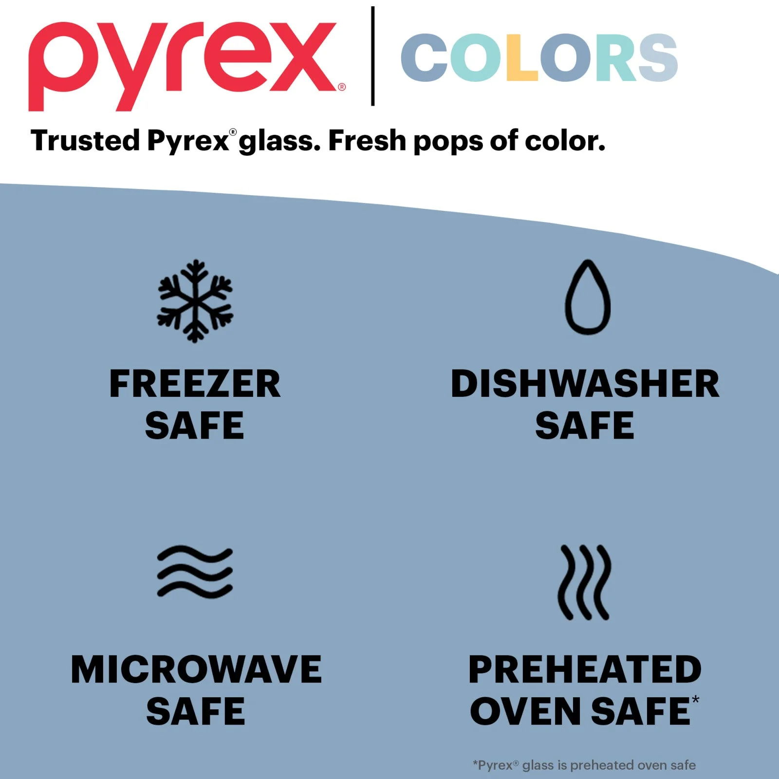 Pyrex® Simply Store® Tinted 4-piece Rectangle Storage Set with Green Plastic Lids - Image 6