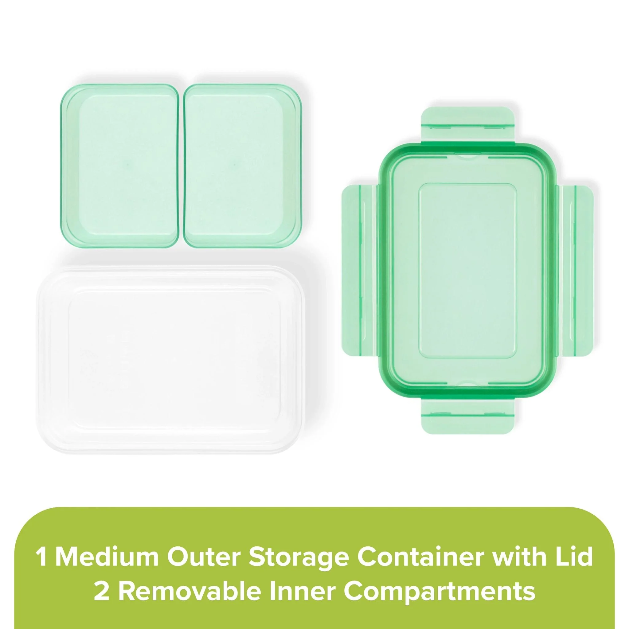 Snapware® Meal Prep Divided: 4.6-cup Rectangle Storage Container, 2-Section - Image 3